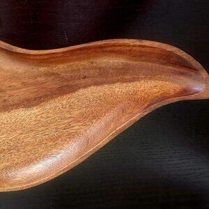 vintage teak tray free form mid century